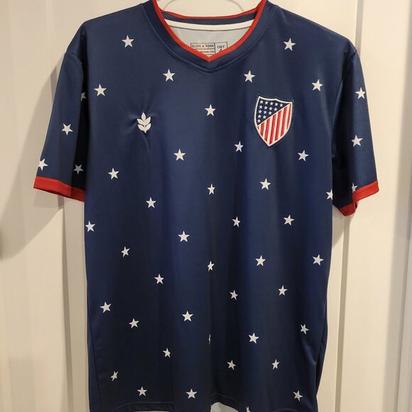 Olive & York Starry Night USMNT Soccer Jersey Size M - Picture 1 of 3
